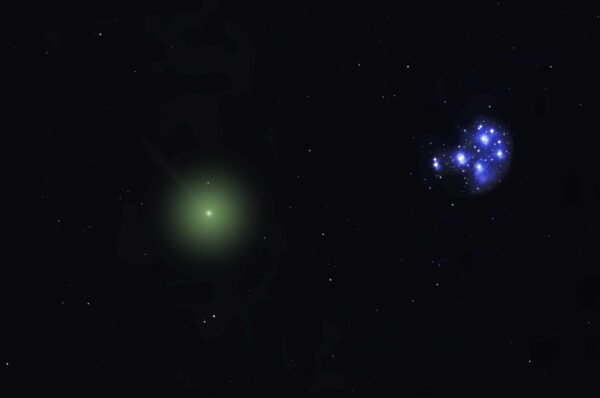 Comet, 46P/Wirtanen, Pleiades